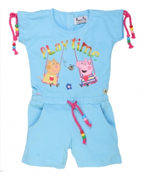 Peppa Pig Kids Dress Sky Blue Playtime Jumpsuit-