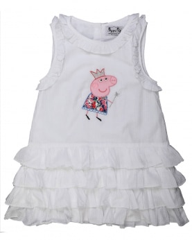 Peppa Pig Kids Dress White Fairy Peppa