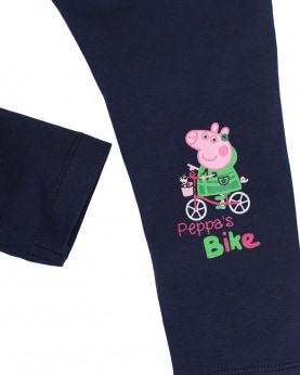 Peppa Pig So Cute in Circle Pink Kids Leggings
