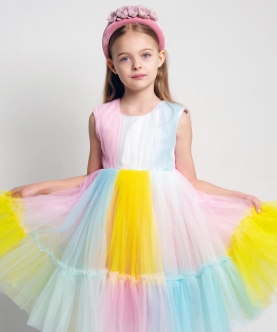 Multi Color Frill Dress