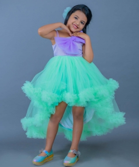 Seagreen Purple Hi-Lo Dress