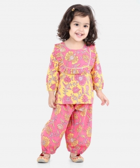 Pure Printed Top Harem Pant Indo Western Clothing Set