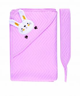 Baby Moo Bunny Pink Quilt