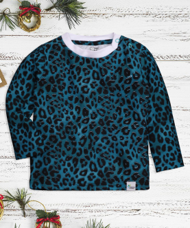 Blue Cheetah Print T-Shirt 