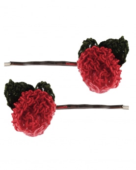 Red rose buds clip- shaded red and white