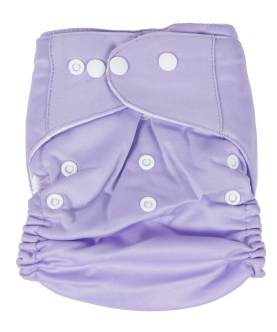 Baby Moo Plain Purple Adjustable & Washable Diaper