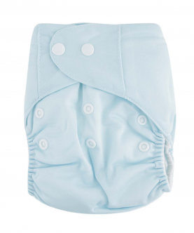 Baby Moo Plain Light Blue Adjustable & Washable Diaper