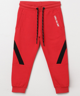 Red Printed Joggers