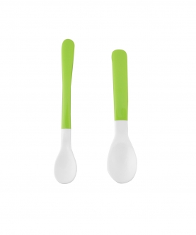 Green Feeding Spoons Set Of 2