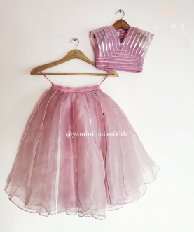 Rose Pink Blouse And Skirt
