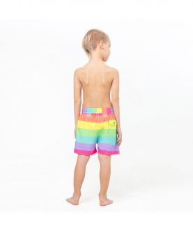 Rainbow Stripes Fun In The Sun Shorts
