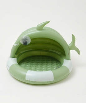 Green Inflatable Kiddy Pool Shark Tribe Khaki