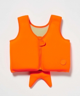 Orange Color Swim Vest 3-6 Sonny The Sea Creature