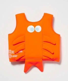 Orange Color Swim Vest 3-6 Sonny The Sea Creature