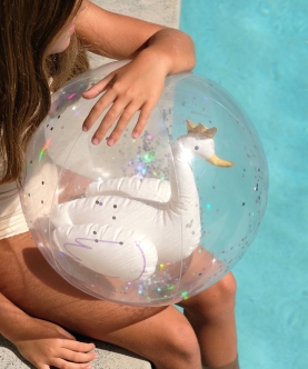 3D Inflatable Beach Ball Princess Swan Multi