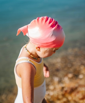 Kids Swimming Cap Melody The Mermaid Pink