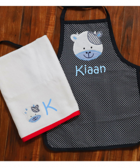 Personalised Moo & Me Apron - 2 to 4 years