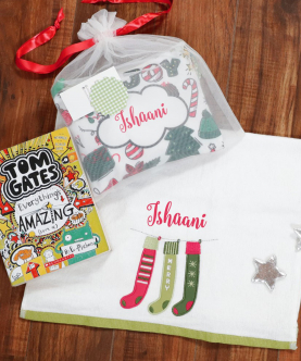 Personalised Be Merry- Kit And Hand Towel Set