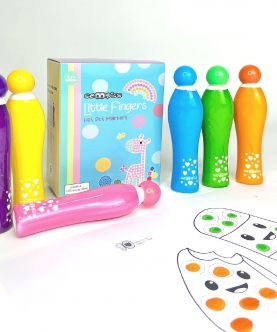Little Fingers Hot Dot Markers(Pack Of 6)
