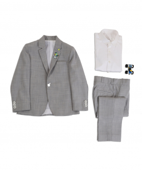 Grey Suit With Neon Detail