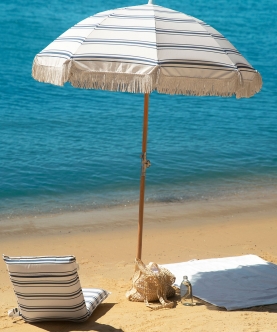 The Resort Luxe Beach Umbrella Coastal Blue