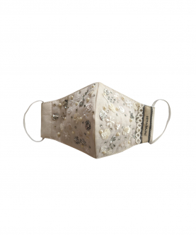 Soft Cream Sprinkle Embroidered Facemask For Adult