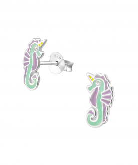 Silver Sea Unicron Earrings