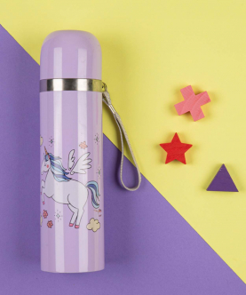 Baby Moo Whimsical Unicorn Purple 500Ml Flask