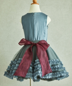 Hand Embroidered Fabric Balls Top & Frilled Skirt Set