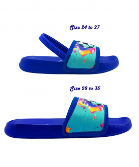Kazarmax Hopits Kids Boys Yellow Goal Print Flip Flop/Soft, Comfortable, Indoor & Outdoor Slippers