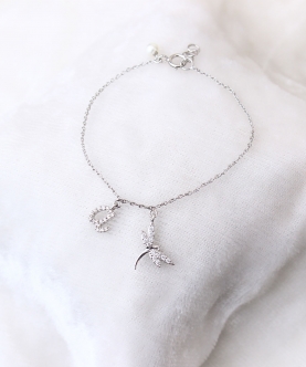 Cute initial and charm bracelet