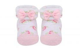 Baby Girl White And Pink Socks