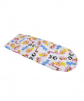 I Love Animals Pink Muslin Swaddle