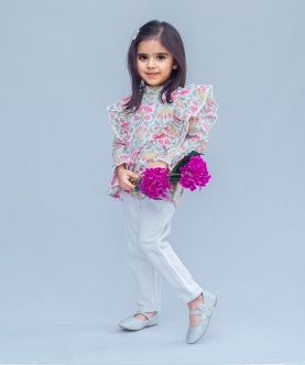 Floral Frill Top for girls