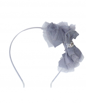 The Fairy Mist Bow Headband - Grey