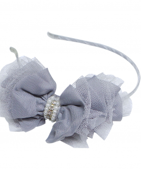 The Fairy Mist Bow Headband - Grey