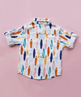 Fullsleeves Shirt For Boys In Surf Print