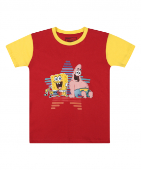 Spongebob & Patrick Star Colourblock T-Shirt