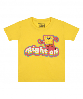 Spongebob Right On Graphic Yellow T-Shirt