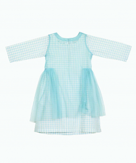 Side Gather Over Dress Co-ord Powder Blue