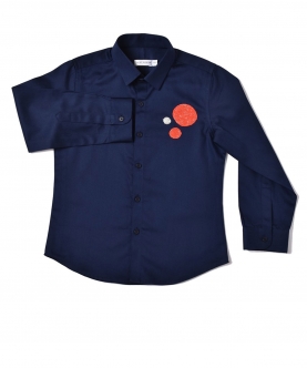 Blue Shirt With Embroidery Shirt