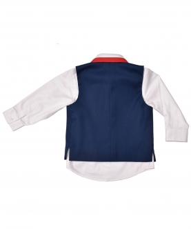 Astronaut Motif Embroidered Navy Waistcoat Set