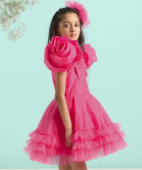 Fairy Rose Dress with Hair Clip