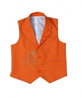 Orange Waistcoat With Lemon Coloured Shirt