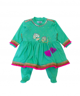 Starry Lotus Traditional Romper