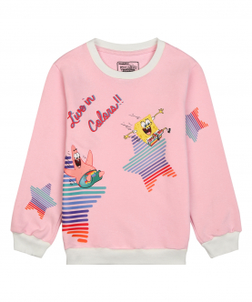 Starry Pink Spongebob Sweatshirt