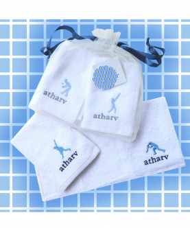 Personalised Cricket - Set of 4 Face Towels