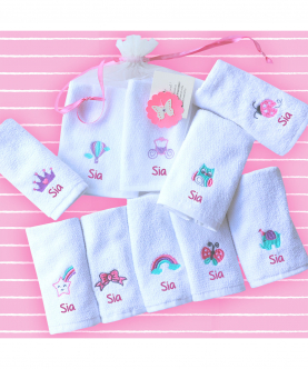 Personalised A Fairytale - Set Of 10 Face Towels