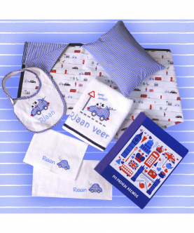 Personalised I Love Cars - 7 Pc Baby Hamper