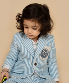 Stripe Blazer With With Shirt And Matching Pants
